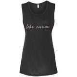 "Lake Norman- PINK" Ladies' Flowy Muscle Tank