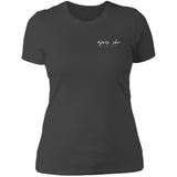 "Big Mountain Back- NAVY" Ladies' Boyfriend Tee