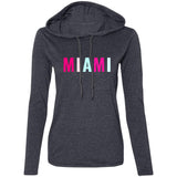 "Miami" Ladies'  LS  Hooded T-Shirt