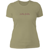 "Sunday Funday- BURGUNDY" Ladies' Boyfriend T-Shirt