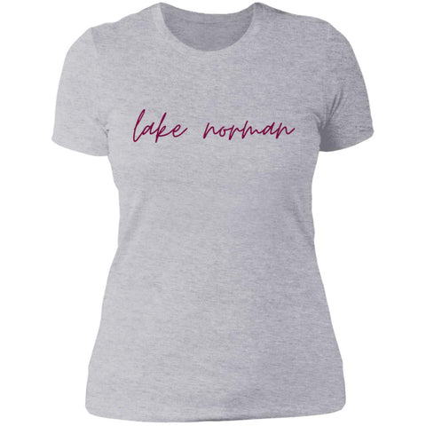 "Lake Norman- BURGUNDY" Ladies' Boyfriend T-Shirt
