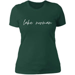 "Lake Norman- WHITE" Ladies' Boyfriend T-Shirt