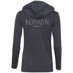 "NOMAD'R- Back" Hooded Long Sleeve Women's Tee"