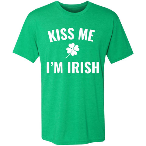 "Kiss Me I'm Irish" Men's Triblend T-Shirt