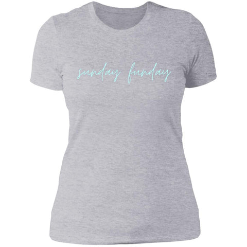 "Big Sunday Funday- AQUA" Ladies' Boyfriend T-Shirt