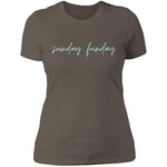 "Big Sunday Funday- AQUA" Ladies' Boyfriend T-Shirt
