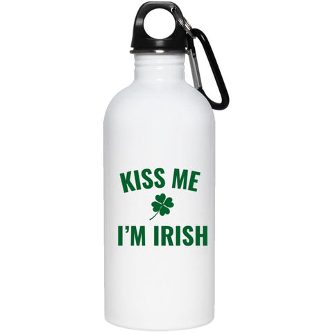 "Kiss Me I'm Irish" 20 oz. Stainless Steel Water Bottle