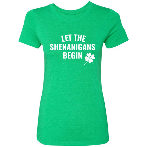 "Let the Shenanigans Begin" Ladies' Triblend T-Shirt