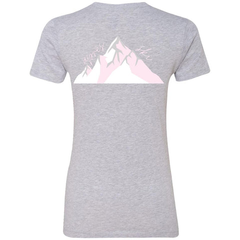 "Big Mountain Back-PINK" Ladies' Boyfriend T-Shirt
