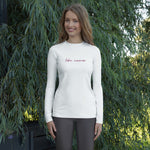 "Lake Norman- BURGUNDY" Women's Rash Guard