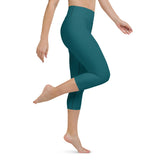 "NOMAD'R- TEAL" Yoga Capri Leggings