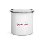"Game Day- BURGUNDY" Enamel Mug