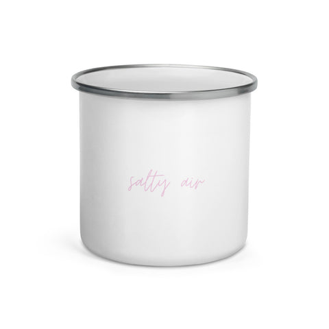 "Salty Air- Pink" Enamel Mug