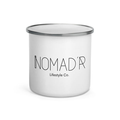 "Nomad'r- Black" Enamel Mug