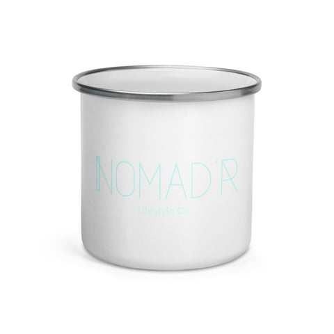 "Nomad'r- Aqua" Enamel Mug