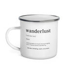 "Wanderlust Definition" Enamel Mug