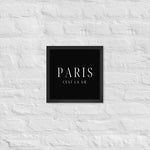 "Paris C'est La Vie- BLACK" Framed poster