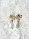 Swarovski Gold Snowflake Earrings