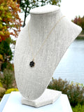 CC Petite Camellia Flower Necklace- BLACK