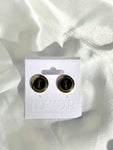 YSL Stud Earrings- BLACK/GOLD