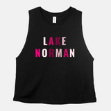 Lake Norman- PINK Cropped Tank