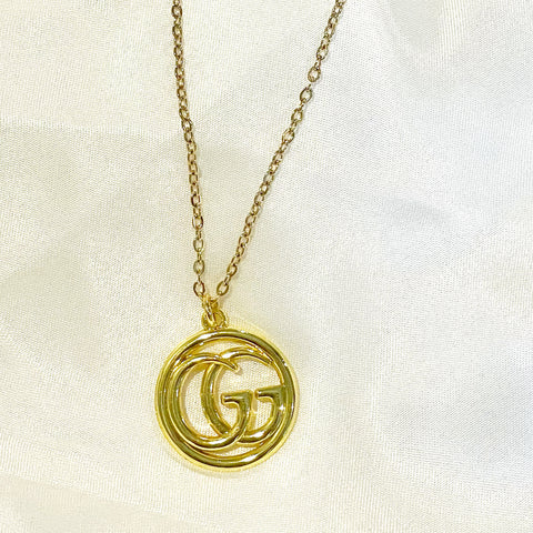 GG Open Logo Necklace- GOLD