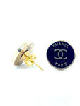 CC Paris Small Stud Earrings- BLACK