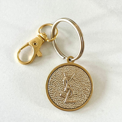 YSL Medallion Keychain- GOLD