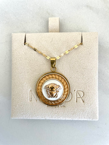 Versace Medallion Necklace- GOLD