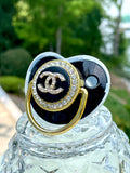 CC Baby Pacifier- BLACK/GOLD