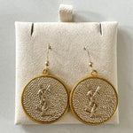 YSL Medallion Drop Earrings- GOLD
