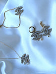 CC Crystal & Freshwater Pearl Drop Earrings
