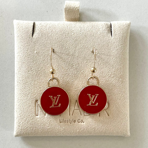 LV Pastilles Drop Earrings-RED