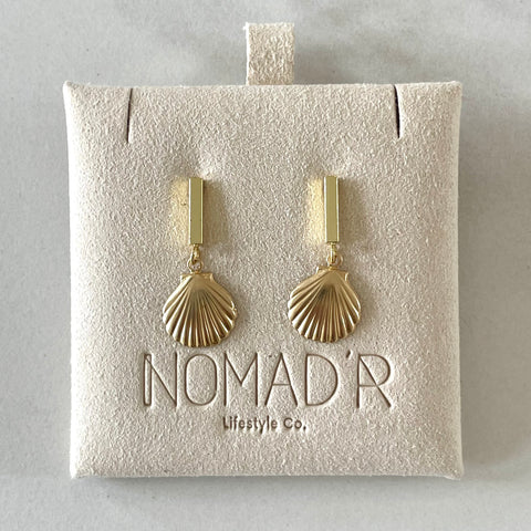 14k Gold-Plated Seashell Drop Earrings