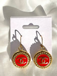 CC Large Classic Drop Earrings- RED