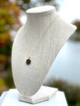 CC Petite Camellia Flower Necklace- BLACK