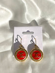 CC Large Classic Drop Earrings- RED
