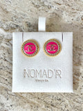 CC Small Classic Studs- HOT PINK
