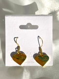 LV Heart Drop Earrings- GOLD