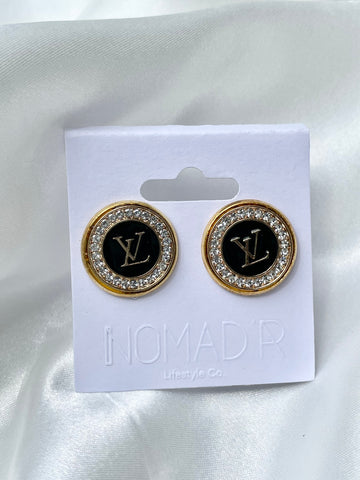 LV Purple & Gold Swarovski Crystal Stud Earrings – Nomad'r Lifestyle Company