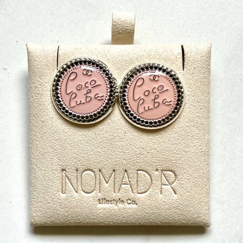 CC Coco Cuba Stud Earrings- PINK