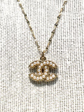 CC Pearl Logo Necklace