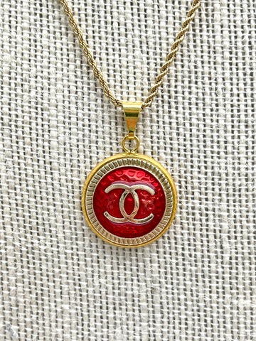 CC Shimmer Necklace- RED