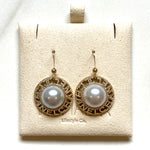 CC Pearl Drop Earrings- GOLD