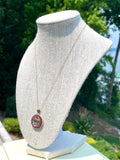 CC Rhinestone Necklace-PINK