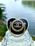 CC Baby Pacifier- BLACK/GOLD
