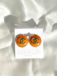 CC Large Stud Earrings- Orange