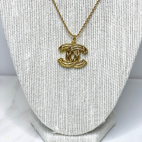 CC Quilted Logo Necklace- GOLD – Nomad'r Lifestyle Company