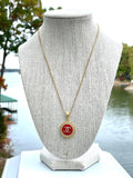 CC Classic Pendant Necklace- RED