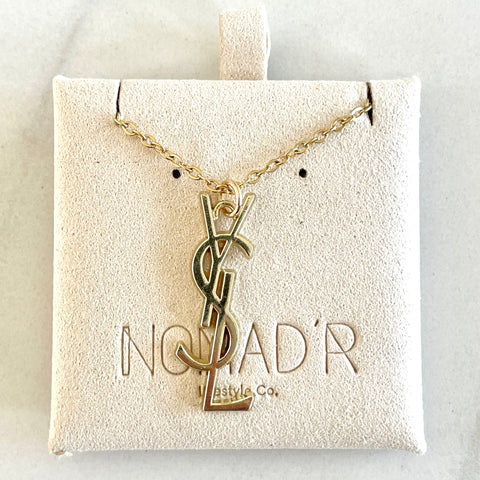 Ysl necklace hot sale gold
